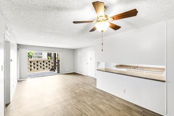 Room with a ceiling fan